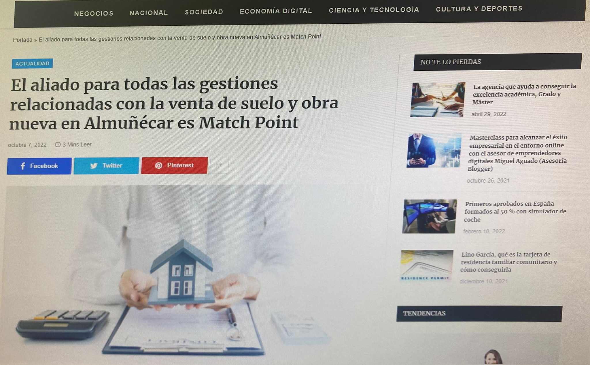 MATCH POINT, EL MEJOR ALIADO EN LA COSTA TROPICAL PARA LA COMPRA DE SUELO